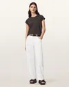 Allsaints Cotton Anna Crew Neck Short Sleeve T-shirt In Brown