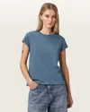 Allsaints Cotton Anna Crew Neck Short Sleeve T-shirt In Blue