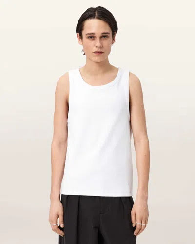 Allsaints Cotton Axel Ribbed Cotton Vest In White