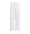 Allsaints Barbara Adjustable Cuffed Cargo Trousers In White