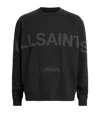 Allsaints Biggy Oversized Logo Print Sweatshirt In Jet Black