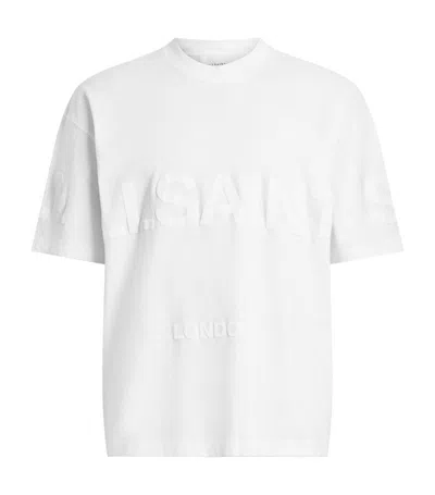 Allsaints Cotton Biggy Logo T-shirt In Optic White