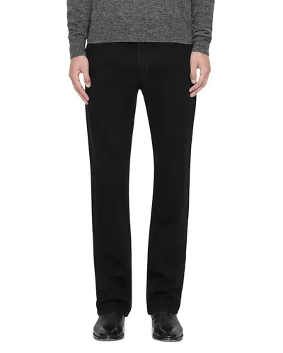 Allsaints Cotton Blend Regular Bootcut Fit Jeans In Black