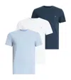 Allsaints Mens  Tonic Logo-embroidered Slim-fit Organic-cotton T-shirt In Navy Blue