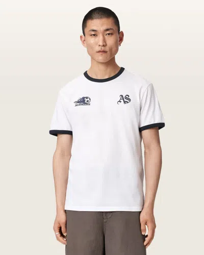 Allsaints Cotton Blighty Short Sleeve Crew Neck T-shirt In White