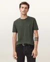 Allsaints Cotton Brace Brushed Cotton Crew Neck T-shirt In Green