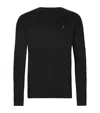 Allsaints Ivar Wool Crewneck Sweater In Black