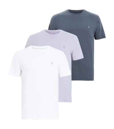 Allsaints Brace Brushed Cotton T-shirts 3 Pack In Multi