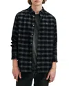 Allsaints Eastburn Checked Corduroy Ramskull Shirt In Navy Blue