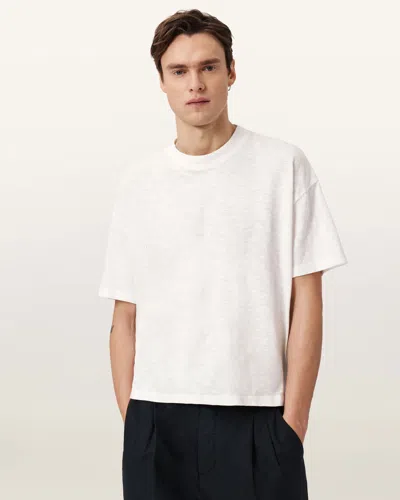 Allsaints Cotton Casper Boxy Crew Neck T-shirt In White