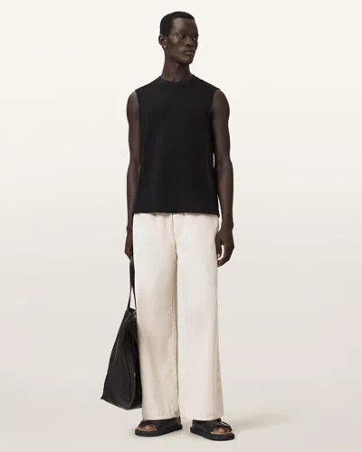 Allsaints Cotton Cove Sleeveless Crew Neck Cotton T-shirt In Black