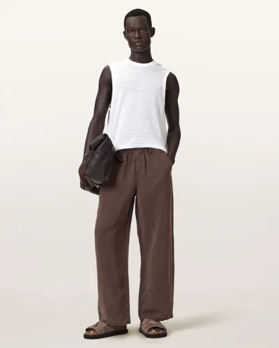 Allsaints Cotton Cove Sleeveless Crew Neck Cotton T-shirt In White