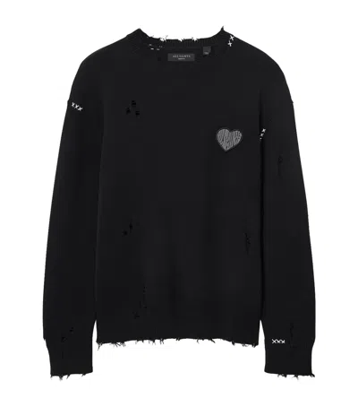 ALLSAINTS COTTON DISTRESSED THEO SWEATER