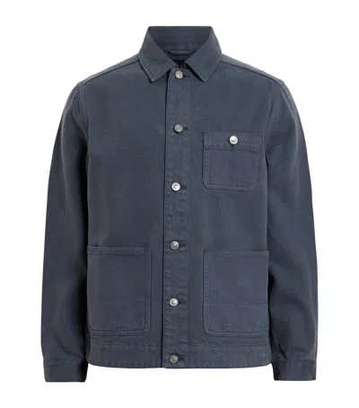 Allsaints Cotton Eavis Chore Jacket In Blue