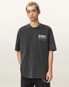 Allsaints Cotton Graphene Oversized Graphic T-shirt In Black