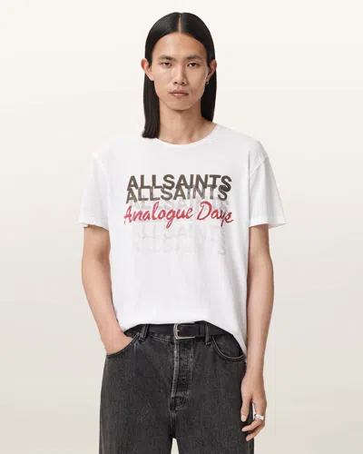 Allsaints Cotton Graphite Graphic T-shirt In White