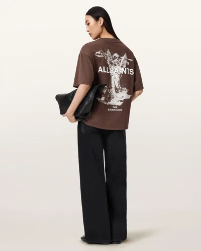Allsaints Guardian Amelie Oversized T-shirt In Multi