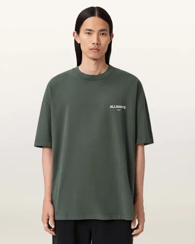 Allsaints Cotton Halcyon Short Sleeve Crew T-shirt In Green
