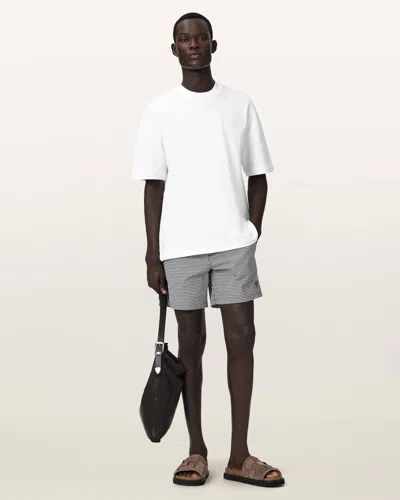 Allsaints Cotton Haven Embroidered Logo Oversized T-shirt In White