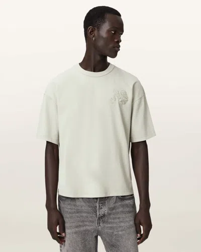 Allsaints Cotton Insignia Short Sleeve Cotton T-shirt In Green