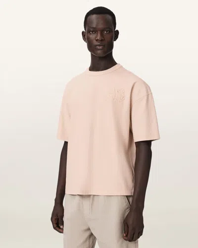 Allsaints Cotton Insignia Short Sleeve Cotton T-shirt In White