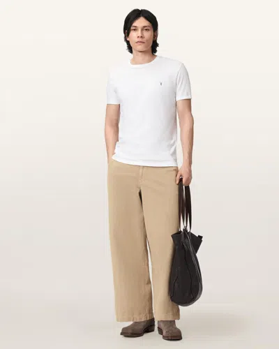 Allsaints Jackson Barrel Leg Pants In Neutral