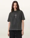 Allsaints Knox Etta Cotton Graphic T-shirt In Black