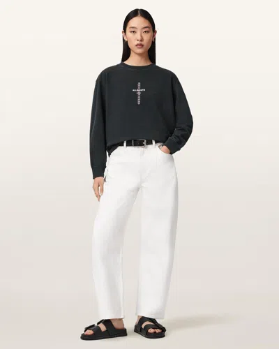 Allsaints Cotton Knox Pippa Sweatshirt In Black