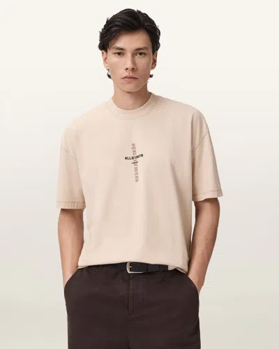 Allsaints Cotton Knox Short Sleeve T-shirt In Neutral