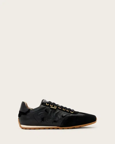 Allsaints Cotton Liam Western Trainers In Black