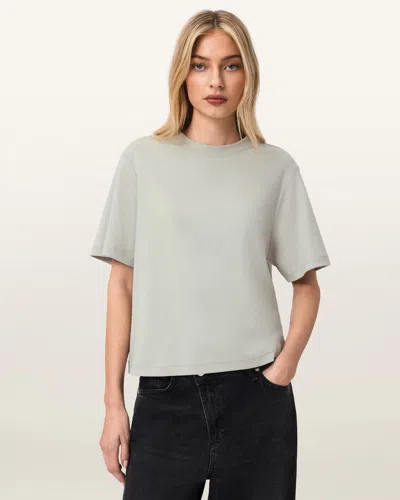 Allsaints Cotton Lisa Boxy Fit T-shirt In Green