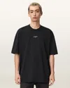 Allsaints Cotton Mirko Oversized T-shirt In Black