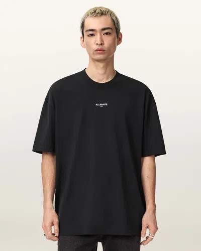 Allsaints Cotton Mirko Oversized T-shirt In Black
