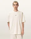 Allsaints Cotton Mirko Oversized T-shirt In White
