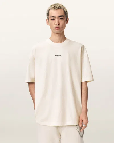 Allsaints Cotton Mirko Oversized T-shirt In White