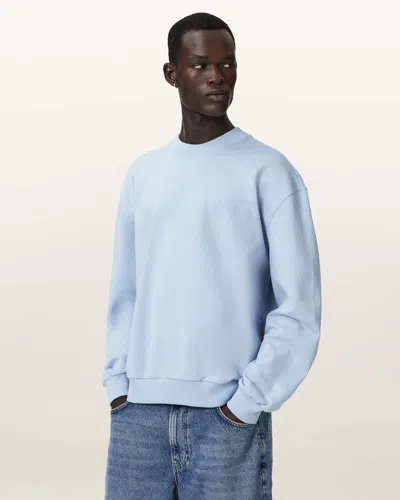Allsaints Cotton Odyssey Crew Neck Sweatshirt In Blue
