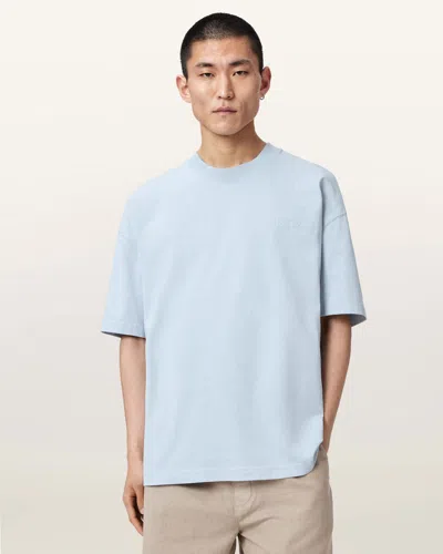 Allsaints Cotton Odyssey Oversized Short Sleeve Crew T-shirt In Blue