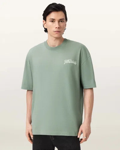 Allsaints Cotton Odyssey Short Sleeve Crew T-shirt In Green