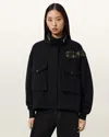 Allsaints Cotton Ouros Claire Jacket In Black
