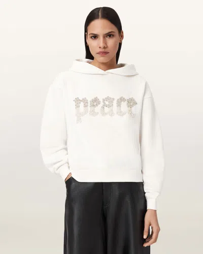 ALLSAINTS COTTON PEACE PIPPA EMBELLISHED HOODIE