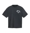 Allsaints Mens Washed Black Oversized Graphic-print Cotton T-shirt Xl In Black