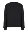 Allsaints Ivar Merino Crew Neck Ramskull Jumper In Black