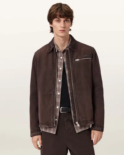 Allsaints Cotton Rothwell Cotton Jacket In Brown
