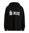 Allsaints Womens Black Etie Branded Cotton-jersey Hoody In Black