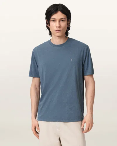 Allsaints Cotton Saka Short Sleeve Ramskull Cotton T-shirt In Blue