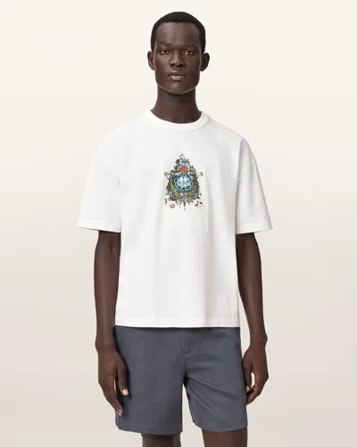 Allsaints Cotton Saviour Boxy Fit Short Sleeve T-shirt In White