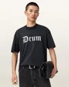 Allsaints Cotton Snare Cropped T-shirt In Black