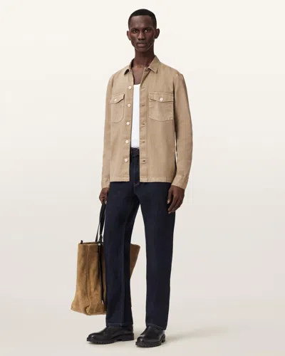 Allsaints Cotton Spotter Slim Fit Overshirt