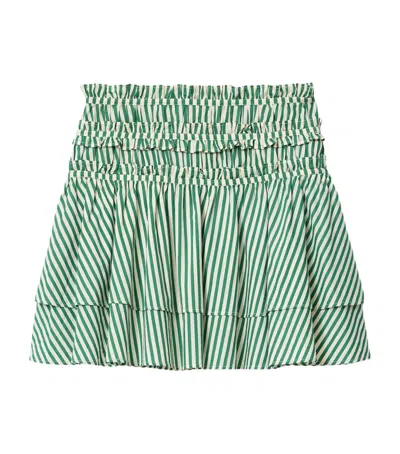 Allsaints Female Kali Cotton Striped Mini Skirt In Green