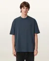 Allsaints Cotton Underground Oversized Crew Neck T-shirt In Green